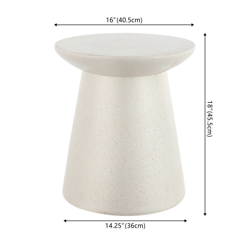 Kenzye End Table, Cream Terrazzo