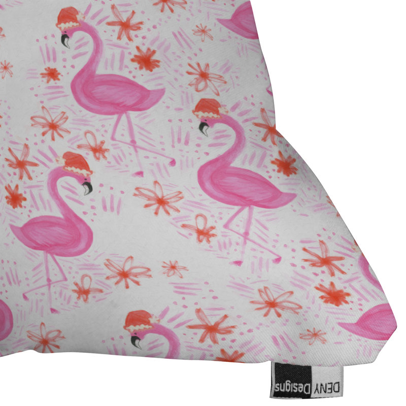 Coussin Dash and Ash Jolly Flamingo, 18 po x 18 po