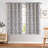 Vintage Damask Curtains Elegant Medallion Patterned Room Darkening Curtains for Bedroom Blue on Greige-1623480695-1623480697