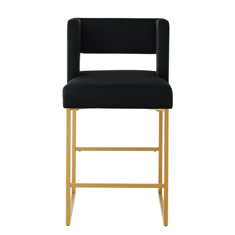Tabourets de bar à hauteur de comptoir Modern, Black/Gold