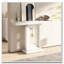 Modern Console Table with Pendulum Geometric Base Gold Accent