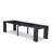 9-piece Dining Room Table Set a Rectangular Kitchen Table with a wooden Bench and 7 Doeskin Linen Fabric Dining Chair, Wire Brushed Black-1825532134-1826466227-1826466228