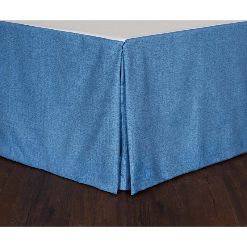Layton Cabana Blue Twin 15 inch Bedskirt, Twin, 15"