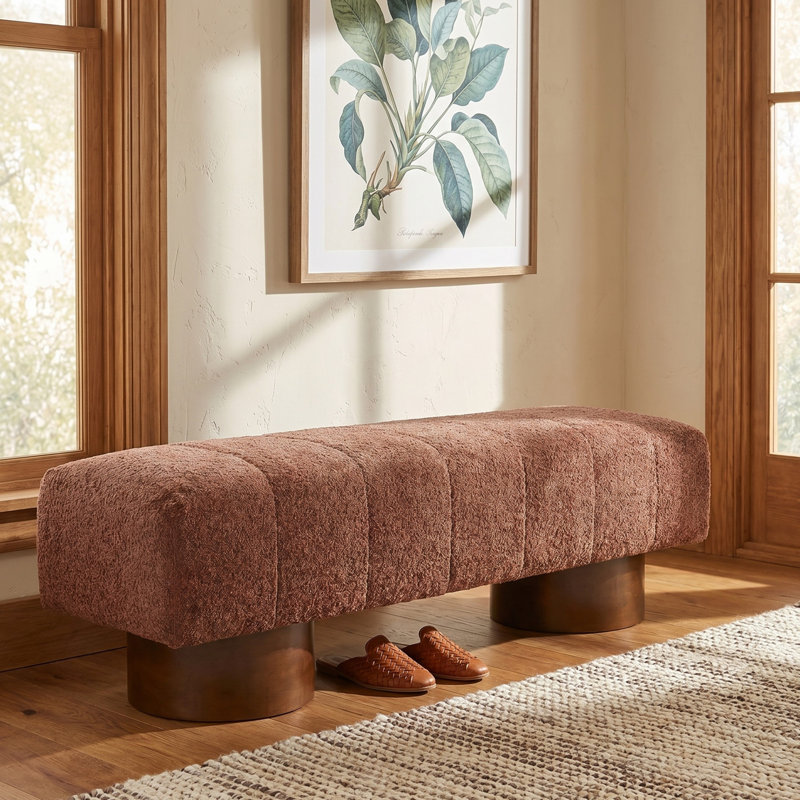 Banc de salle à manger rembourré rouille Boucle