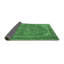Tapis oriental en laine et en polyester tissé à la machine de couleur verte / noire olla-1085095944