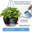 Ensemble de 2 jardinières suspendues en plastique de 30 cm (12 pouces), design bicolore avec bac à eau intégré, chaînes et crochets en fer pour balcon, terrasse et jardin. Plusieurs couleurs disponibles.-2109083950
