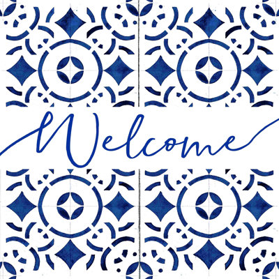 Welcome Tile - bleu marine