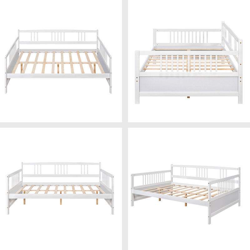 Full Size Daybed With Support Legs, White