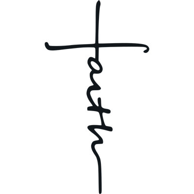 Faith Cross - art mural en métal