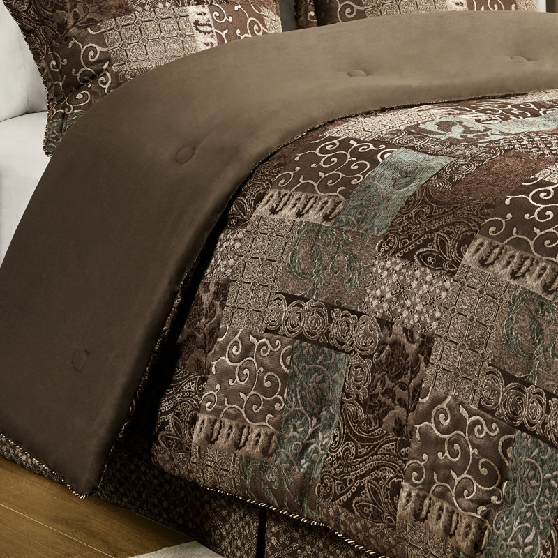 Édredon 4 pièces pour très grand lit rouge - 1 édredon, 2 taies décoratives avec garniture décorative, texture douce, collection de durabilité améliorée comprenant des fermetures à glissière cachées et de la ouate, microfibre, fermeté