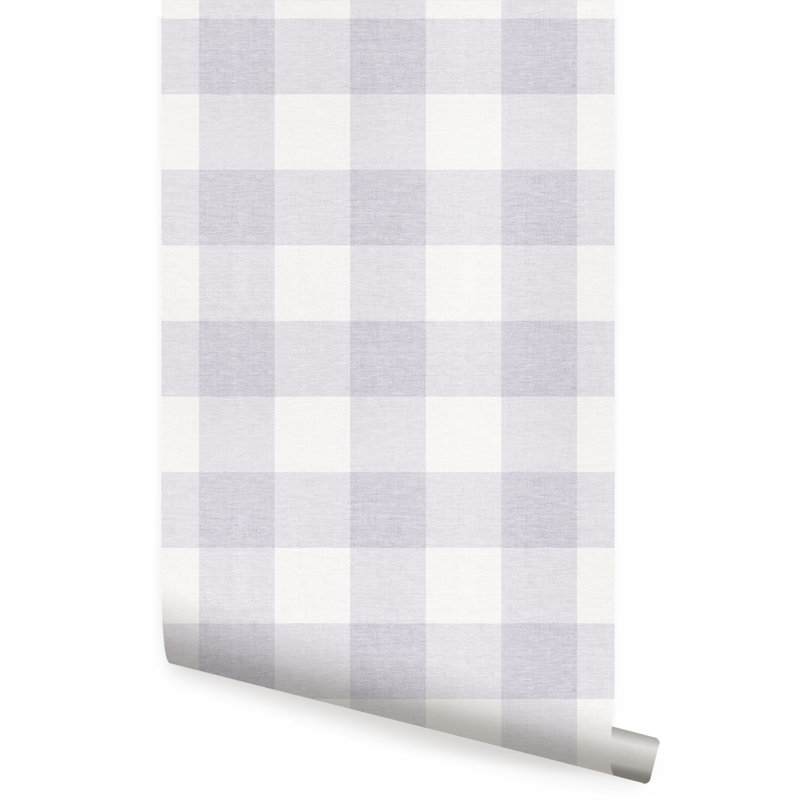 Panneau de papier peint à carreaux Martianna, L 2 pi x H 18 pi, Lilas