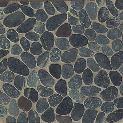 Hemisphere Random Sized Natural Stone Pebble Mosaic Wall Tile