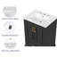 Meuble-lavabo autoportant de 24 po avec lavabo, un tiroir compartimenté et deux portes à fermeture en douceur avec tablettes de rangement à deux portes, noir-570883580-570883577