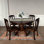 Solid wood round dining table set