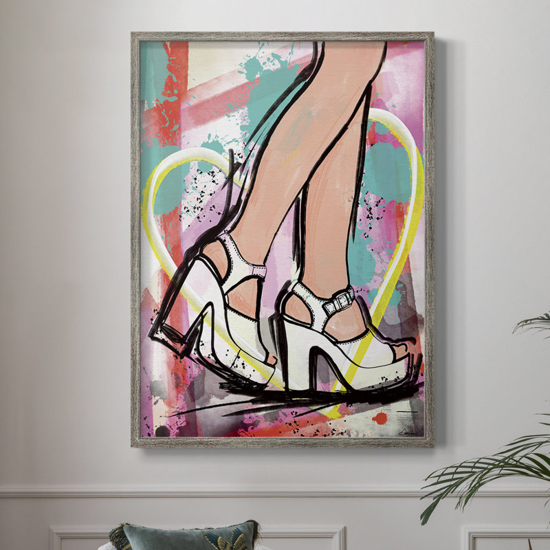 «Pop Glam», reproduction encadrée - bois massif 49145, H 11 po x l 9 po