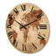 Horloge murale rétro en bois - Ancienne carte du monde VII-63902691
