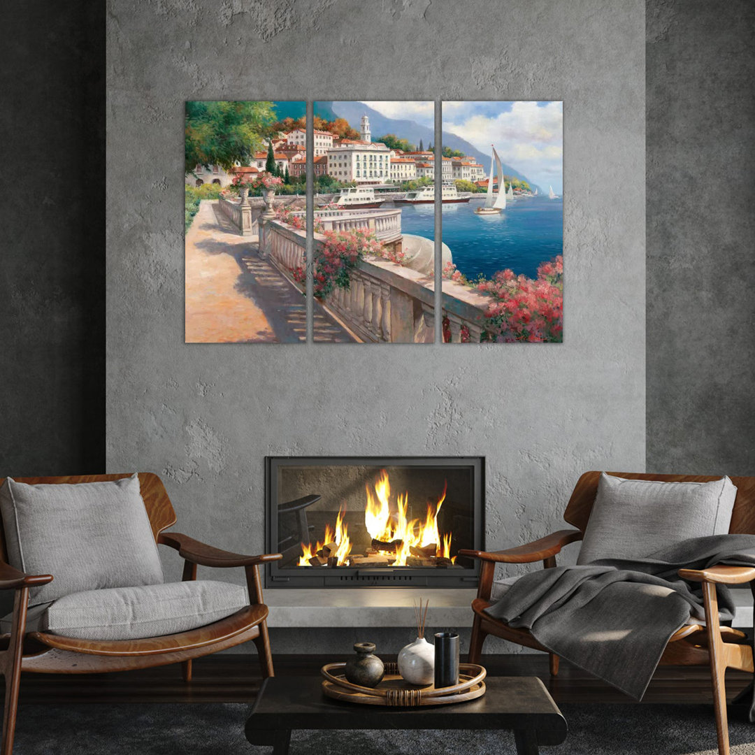 Lago Di Como I von T.C. Chiu - Giclée auf Leinwand ohne Rahmen