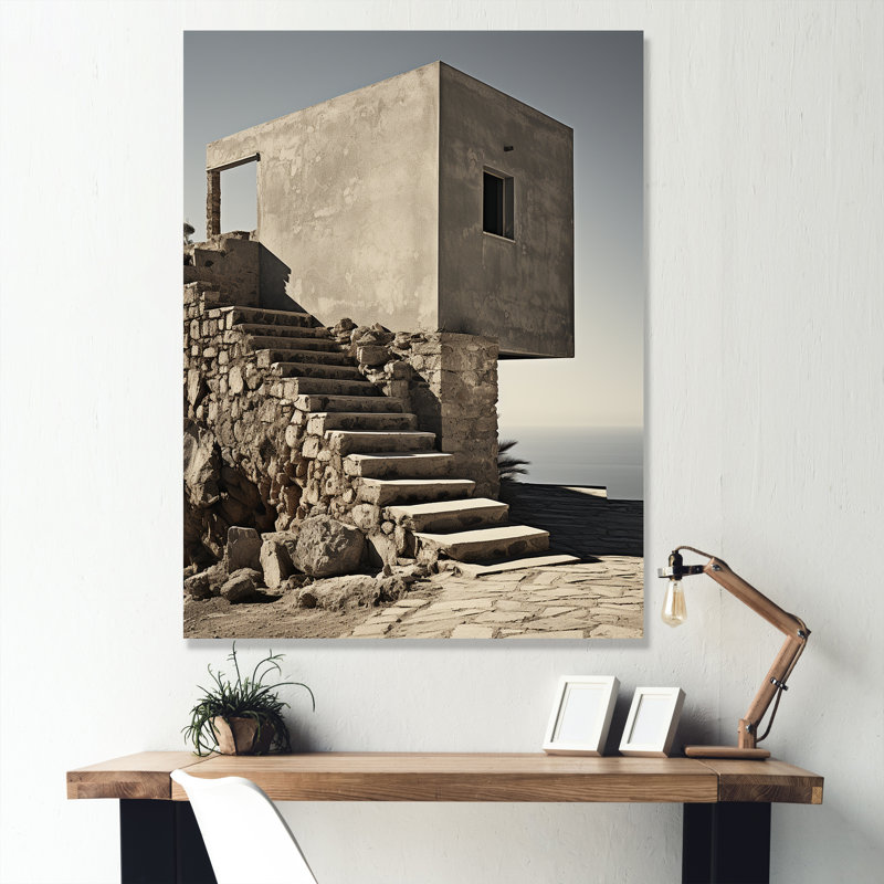 Harmonie des éléments, minimalisme, paysage, H 20 po x l 12 po x P 1 po, Toile tendue