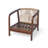 28" Outdoor Lounge Chair With Woven Backrest, Solid Wood Frame, Comfortable Cushions, And Curved Armrests For Patio Set Of 2-1745172098