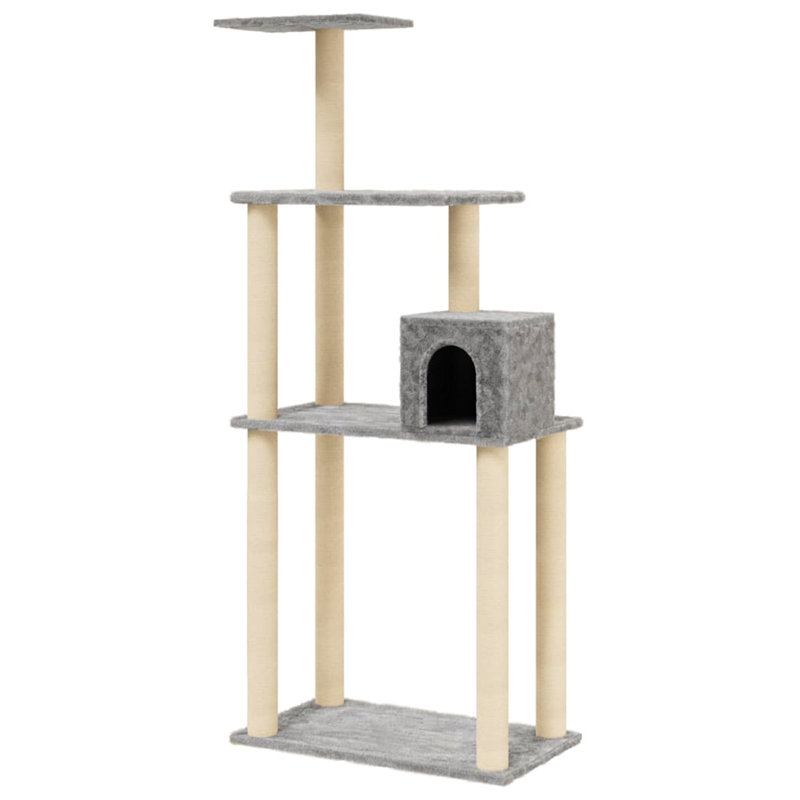 Dolan 147cm H Cat Tree, Gray/Beige