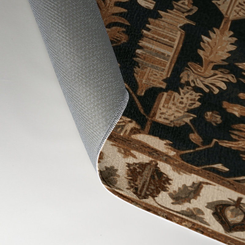 Tapis turc intérieur et extérieur brun, Rectangle 5 pi x 7 pi