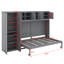 Grand lit escamotable avec armoires-397920233