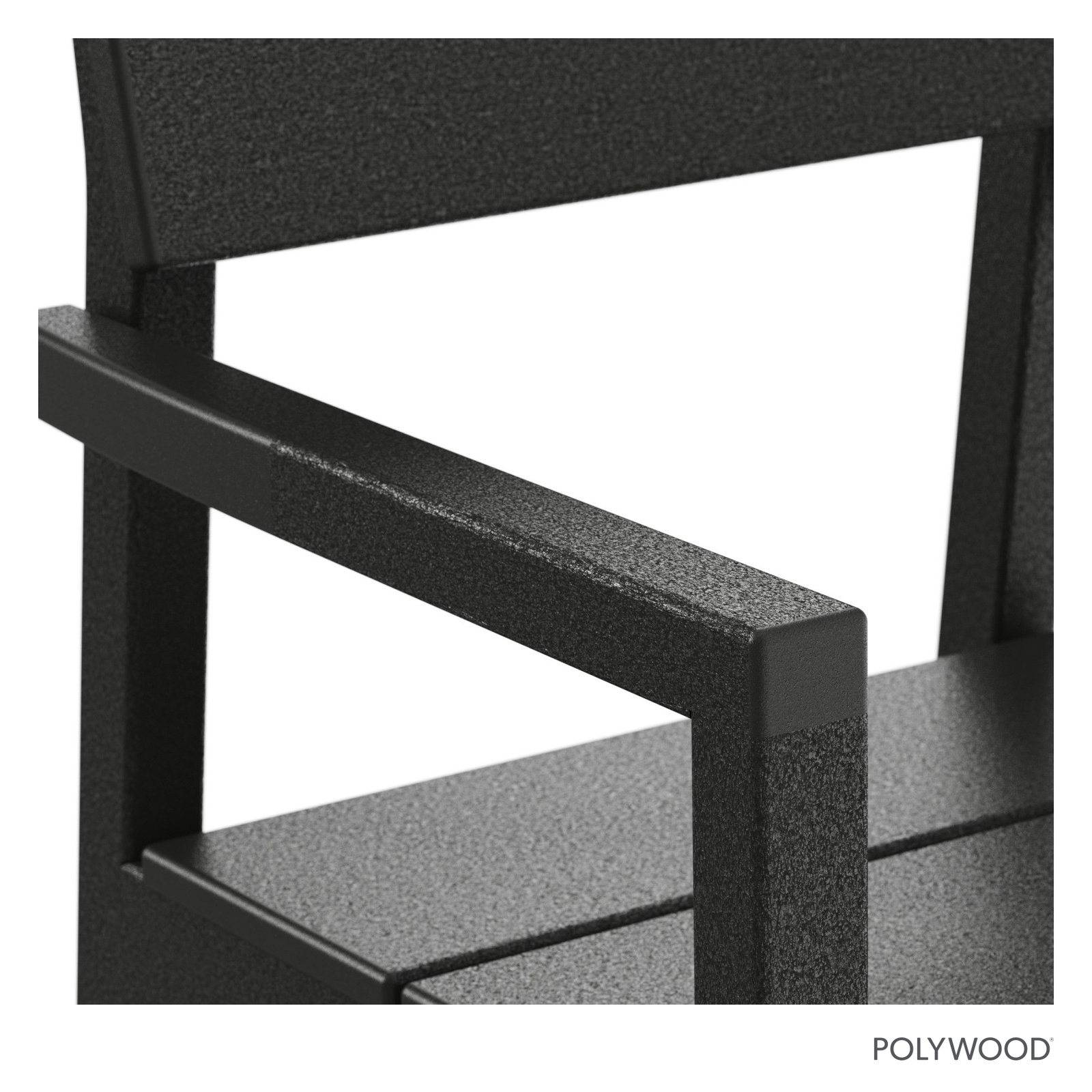 POLYWOOD® Edge Patio Armchair, Black
