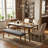 Person Dining Chairs Set With Upholstered Chairs And Bench For 2-4 Person-576194279-576196448