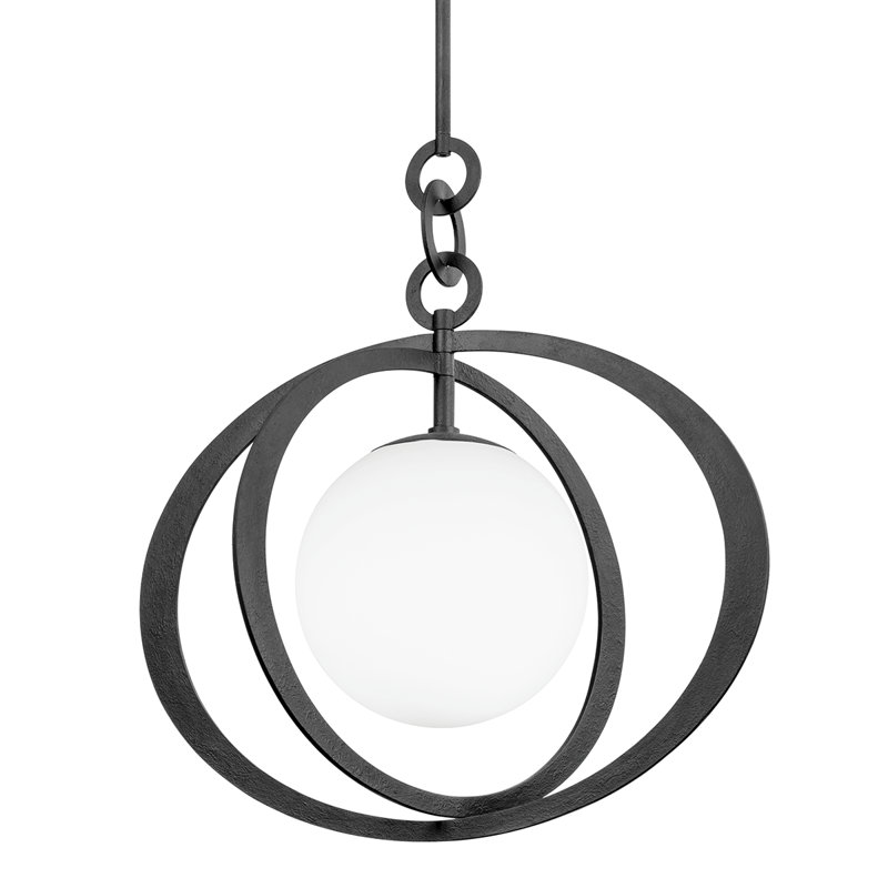 Luminaire suspendu 1 lumière, Feuille d'or rétro