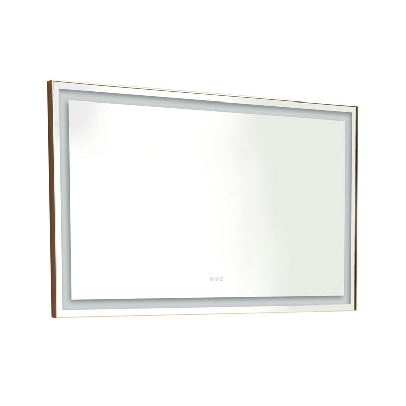 Aluminum Rectangle LED Wall Mirror, 36" x 60"