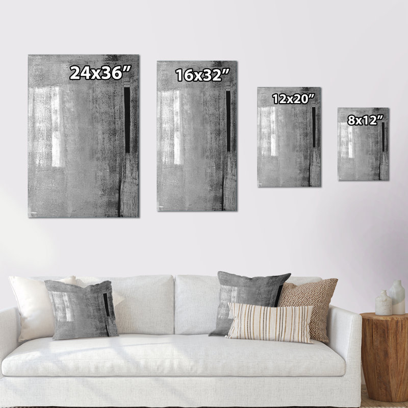 Art moderne gris et bleu II 2PT47789, H 32 po x l 16 po x P 1 po