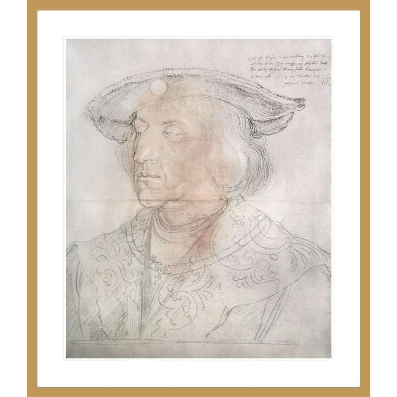 «Maximilian I Emperor of Allemagne (1459-1519)» par Albrecht Dürer, impression giclée encadrée, H 38,76 po x l 33,5 po