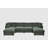 Ganvelkemham Corduroy Upholstered Modular Sectional-650312757