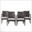 Outdoor PE Rattan Stacking Chair Set Of 4, Durable And Space-Saving For Patio And Garden Use