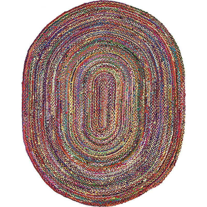 Cotton Indoor Rug, Oval 5' x 8'