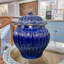 Navy Glazed Porcelain Jar with Lid