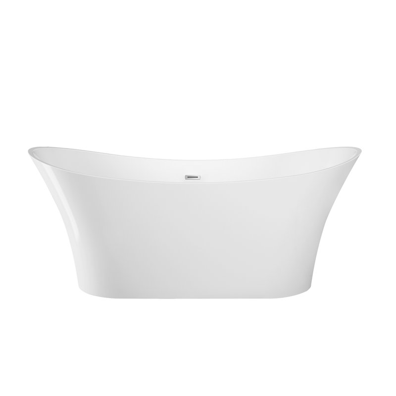 Nydia 72'' x 31.5'' Soaking Acrylic Bathtub