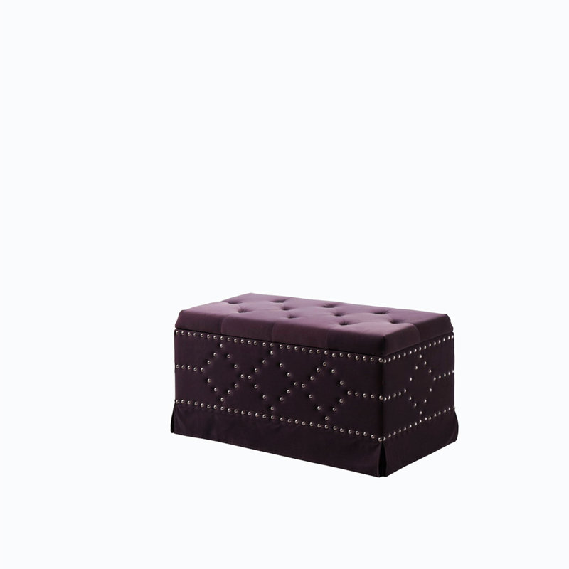 Banc de rangement en simili cuir Jerlin, gris