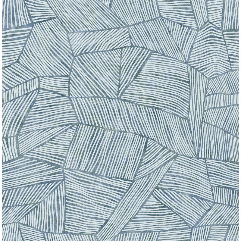 Aldabra Geometric Wallpaper Roll, Blue