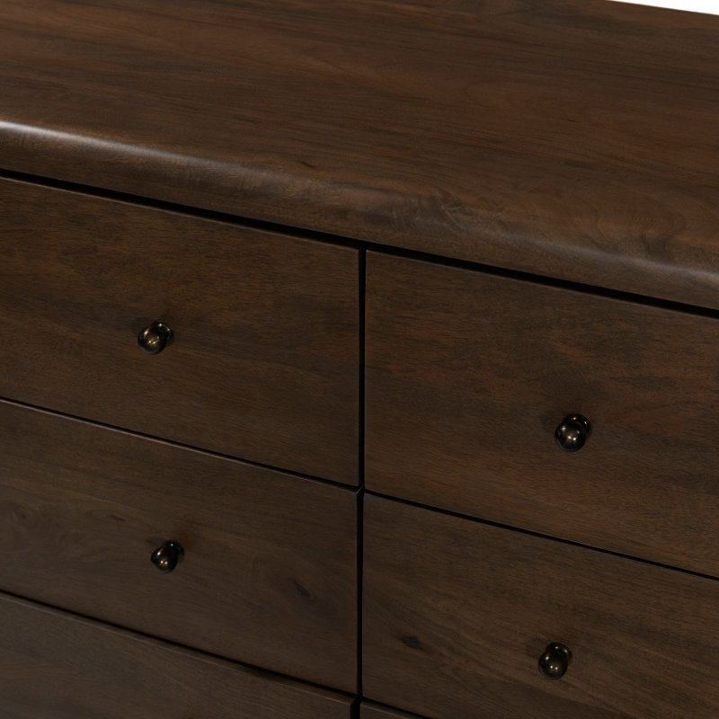 Eldrin 6 Drawer Dresser-Warm Brown Mango