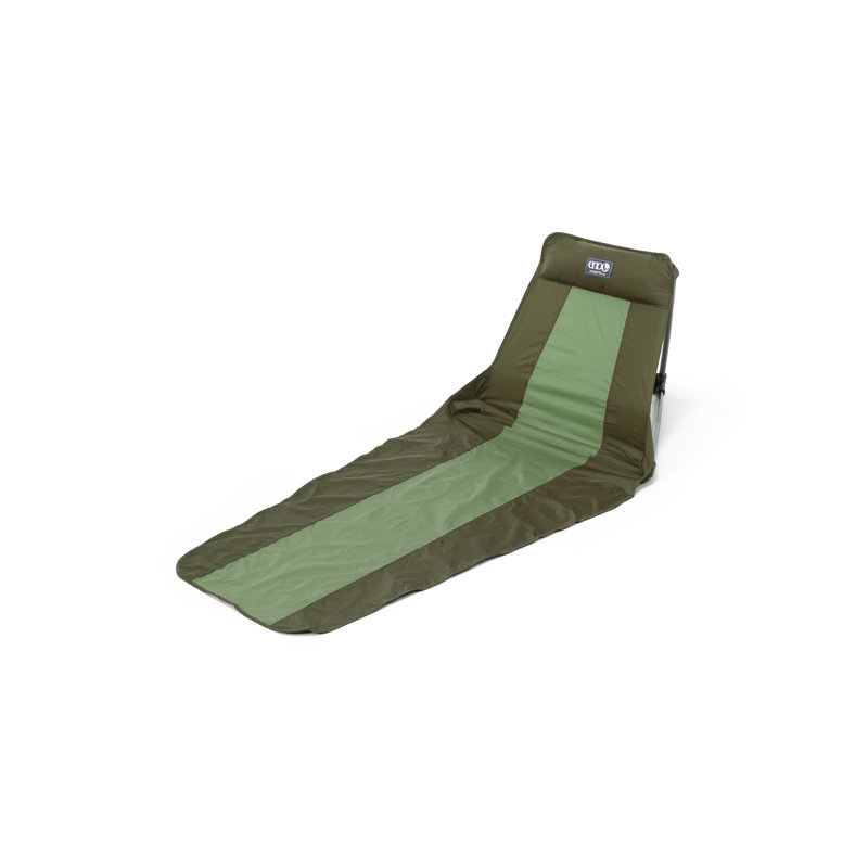 Olive and Lime Portable Camping Lounger with Cushions