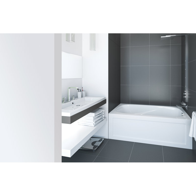 Baignoire de trempage en alcôve 60 po x 32 po tucson, Droite