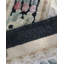 Tapis ivoire et noir noué à la main de haute qualité