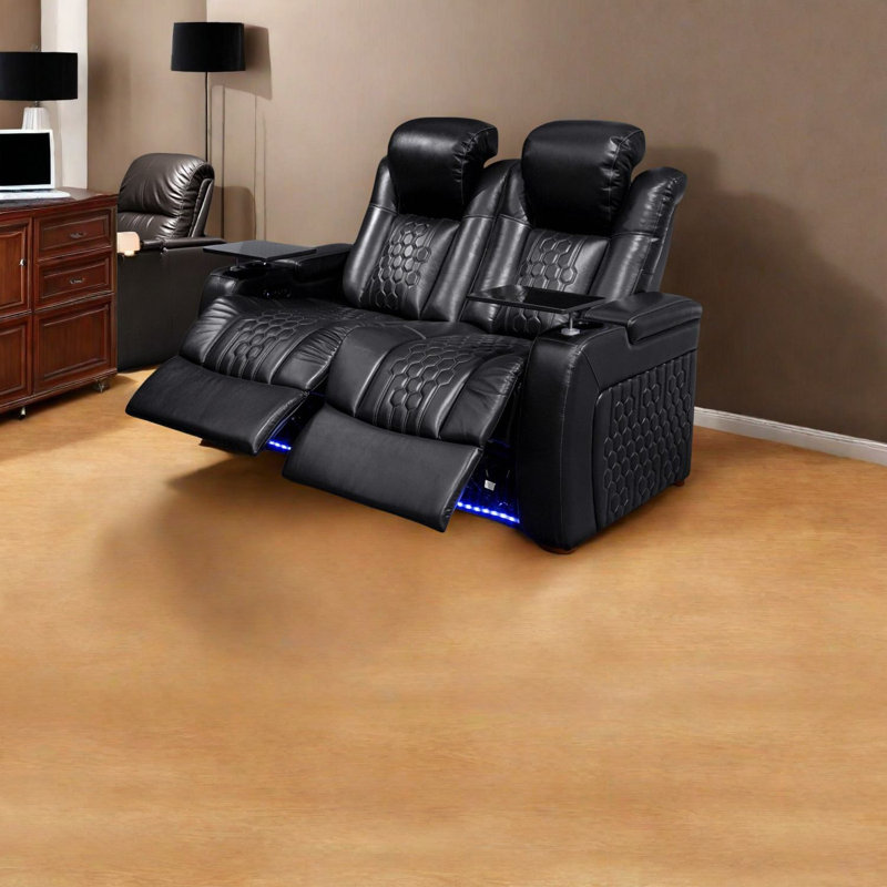 Luxury Adjustable Recliners, Genuine Leather, Modern Home Entertainment