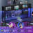 Truet Computer Desk with Hutch and Built in Outlets-1276964286