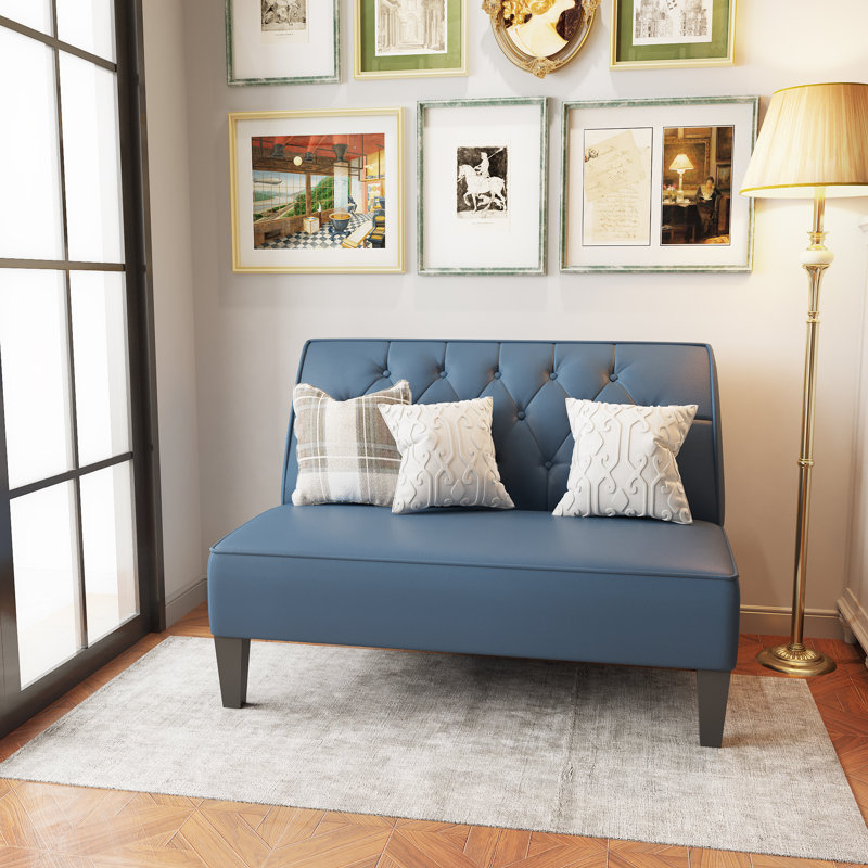 Allita Upholstered 44'' Loveseat, Blue
