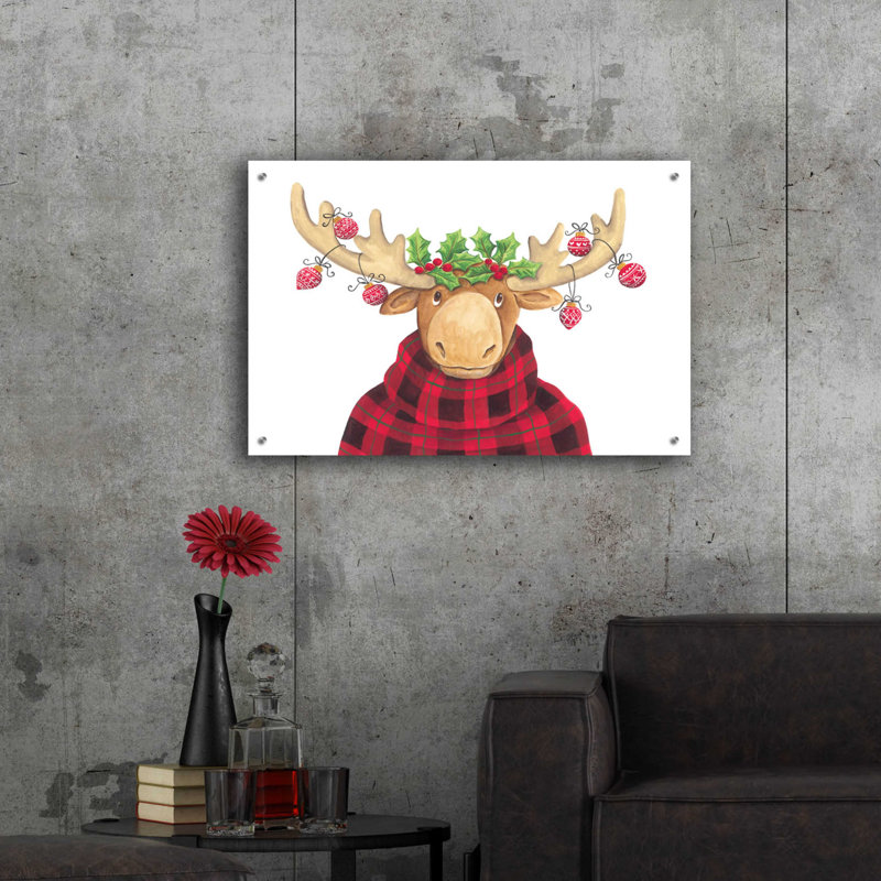 «Christmas Moose» par - Impression sans cadre, L 36 po x H 24 po