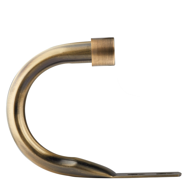 Full Stop Chrome 20cm Curtain Holdback, Antique Brass