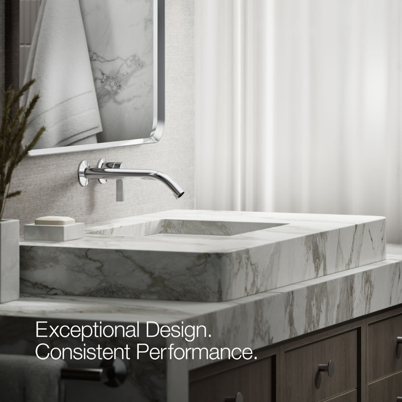Components Wall-Mount Bathroom Sink Faucet Handle, Polished Chrome
