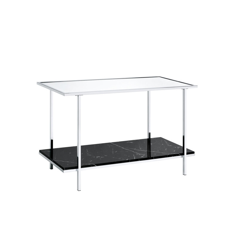 Console moderne en simili marbre miroitant
